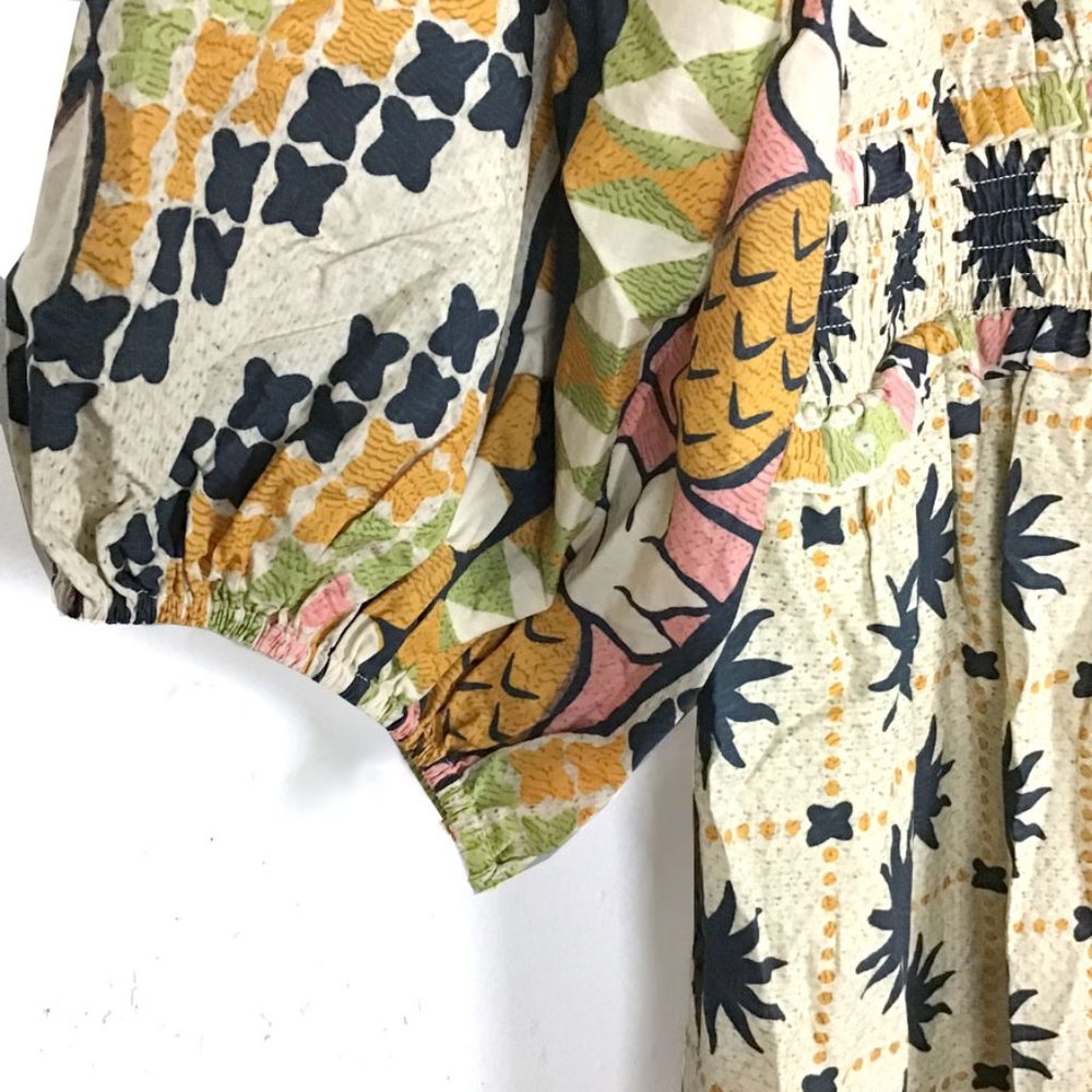 Farm Rio Natural Tropical Sunshine V-neck Maxi Dress - Picture 7 of 15